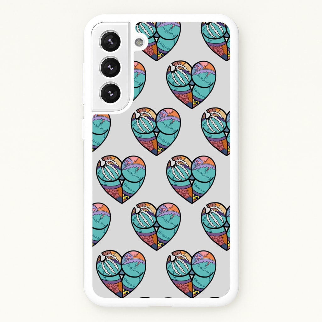 Sally And Jack Heart Pattern - TNBC - Christmas Phone Case for Galaxy S22 Plus