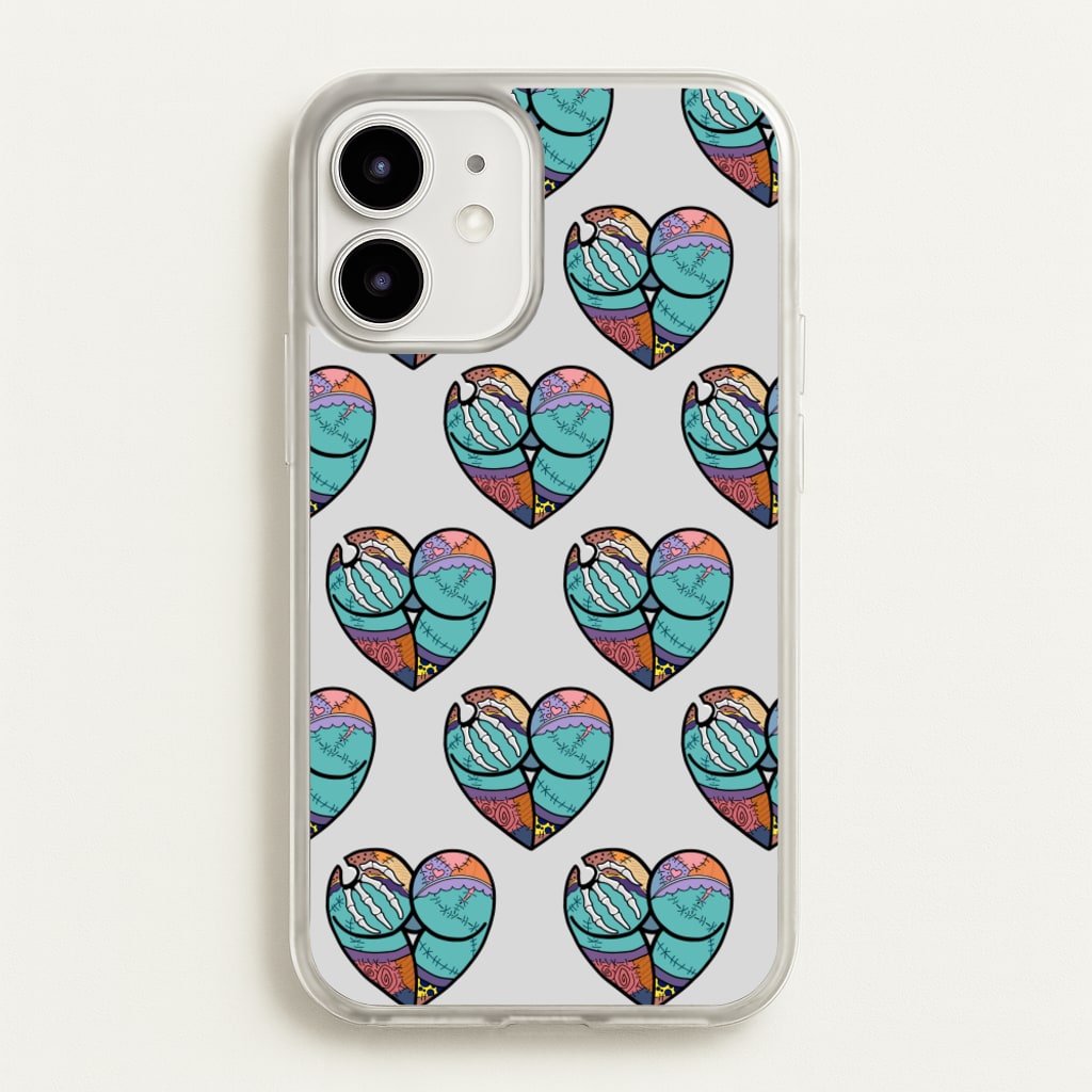 Sally And Jack Heart Pattern - TNBC - Christmas Phone Case for iPhone 12 / 12 Pro