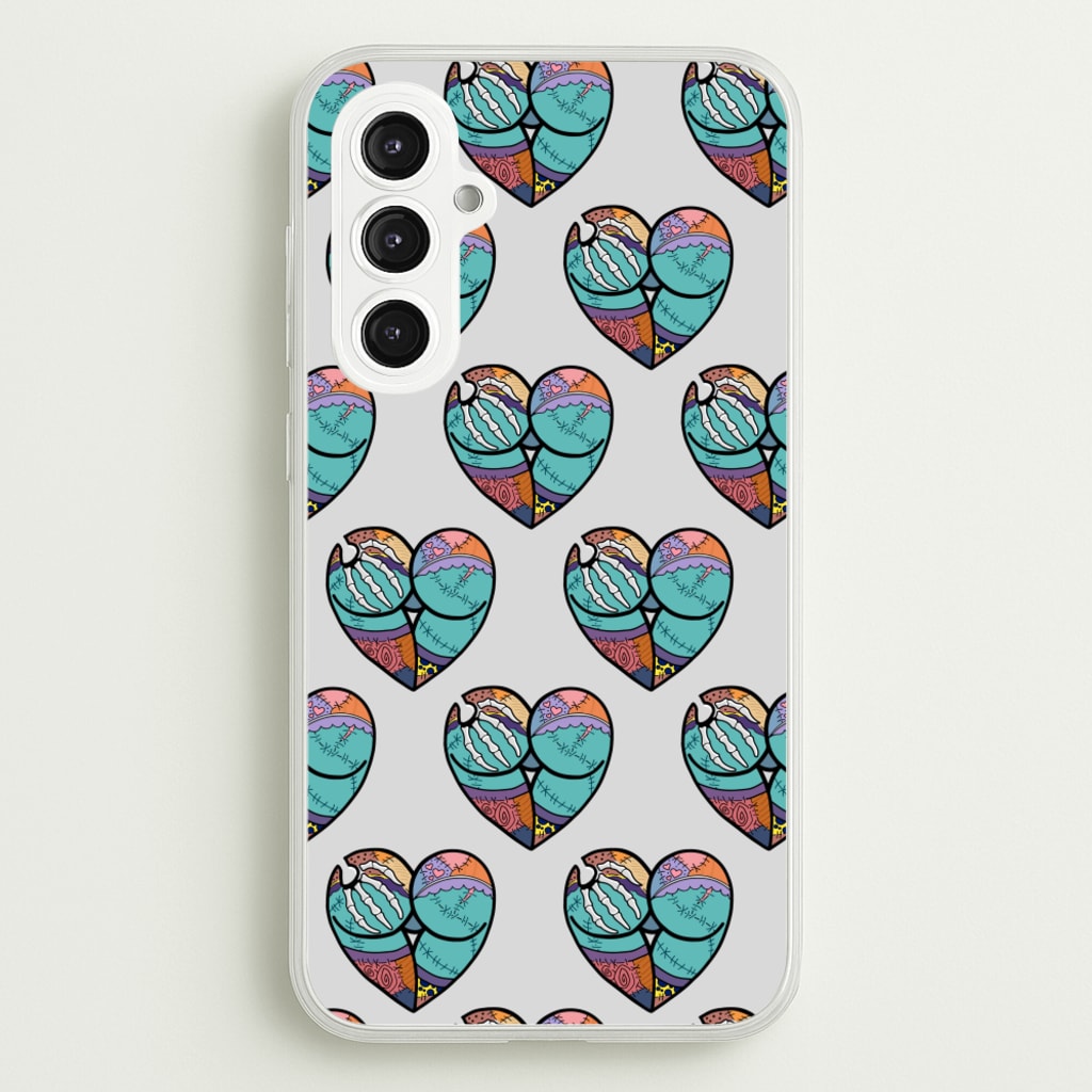 Sally And Jack Heart Pattern - TNBC - Christmas Phone Case for Galaxy S23FE