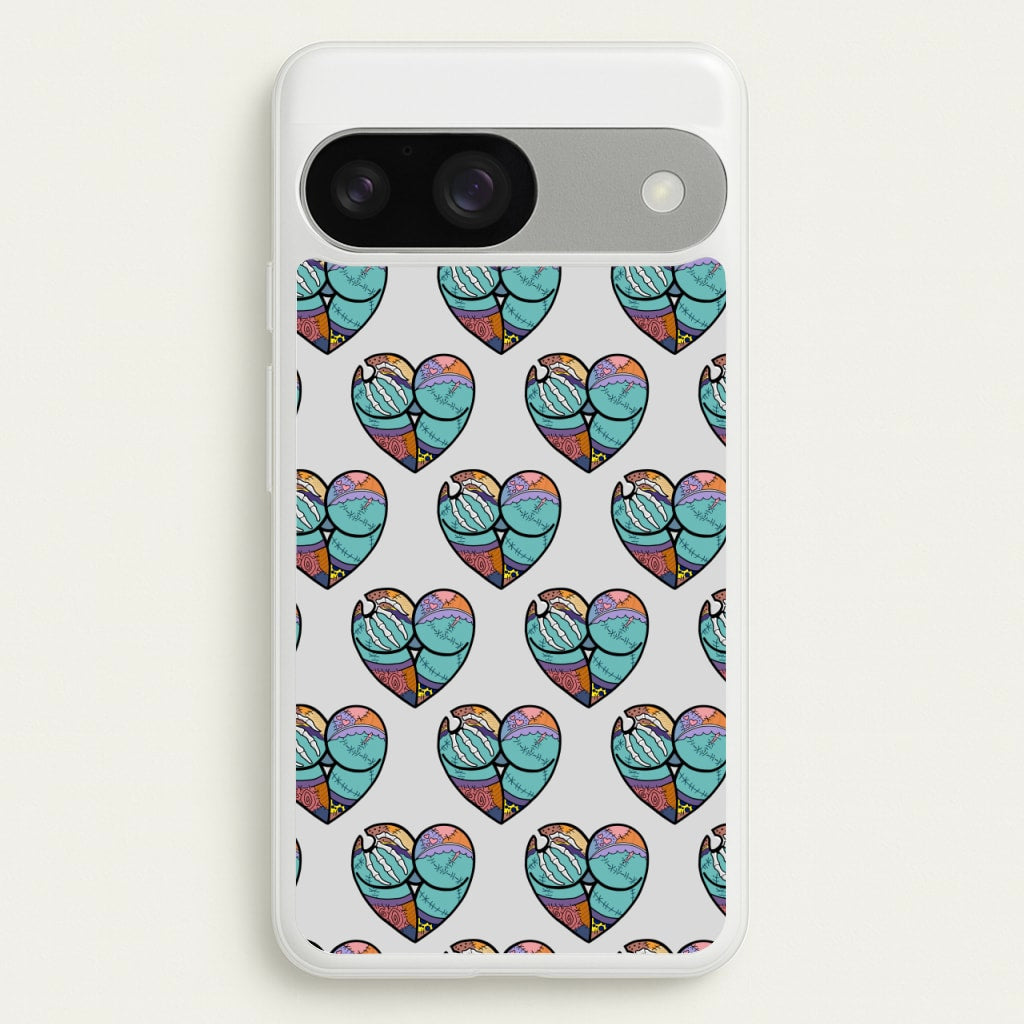 Sally And Jack Heart Pattern - TNBC - Christmas Phone Case for Google Pixel 9 / 9 Pro