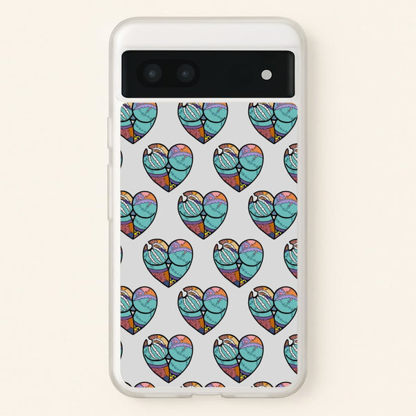 Sally And Jack Heart Pattern - TNBC - Christmas Phone Case for Google Pixel 6a
