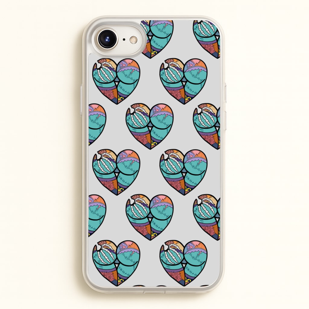Sally And Jack Heart Pattern - TNBC - Christmas Phone Case for iPhone 6 Plus / 7 Plus / 8 Plus