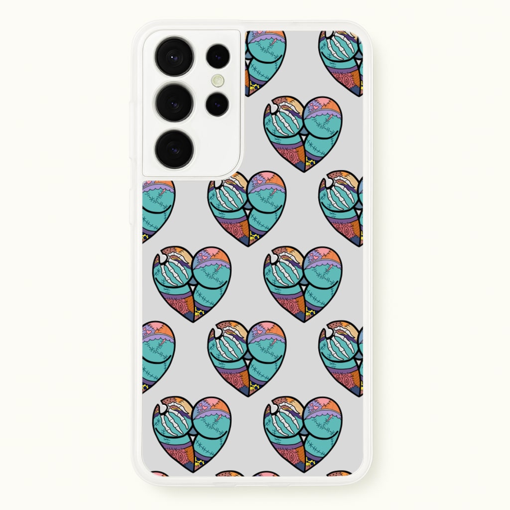 Sally And Jack Heart Pattern - TNBC - Christmas Phone Case for Galaxy S21 Ultra