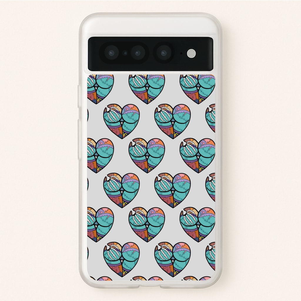 Sally And Jack Heart Pattern - TNBC - Christmas Phone Case for Google Pixel 7 Pro