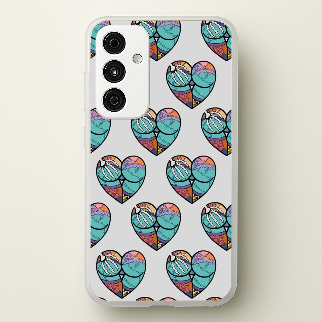 Sally And Jack Heart Pattern - TNBC - Christmas Phone Case for Galaxy A15