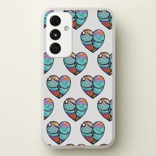 Sally And Jack Heart Pattern - TNBC - Christmas Phone Case for Galaxy A15