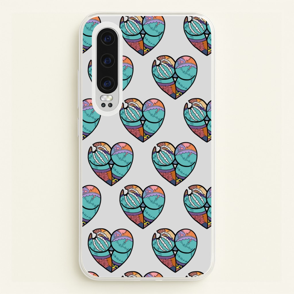 Sally And Jack Heart Pattern - TNBC - Christmas Phone Case for Huawei P30
