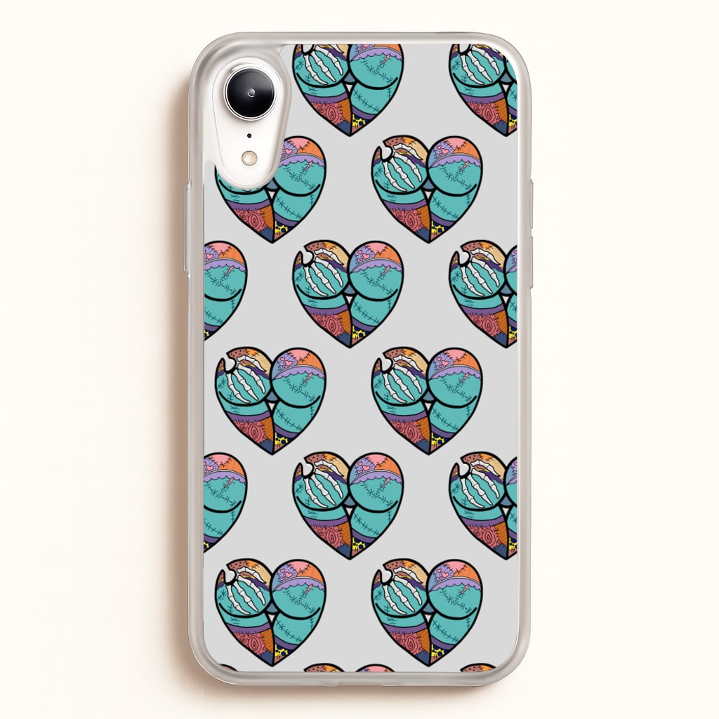 Sally And Jack Heart Pattern - TNBC - Christmas Phone Case for iPhone XR