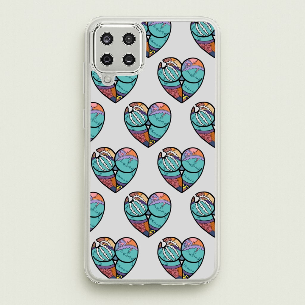 Sally And Jack Heart Pattern - TNBC - Christmas Phone Case for Galaxy A12