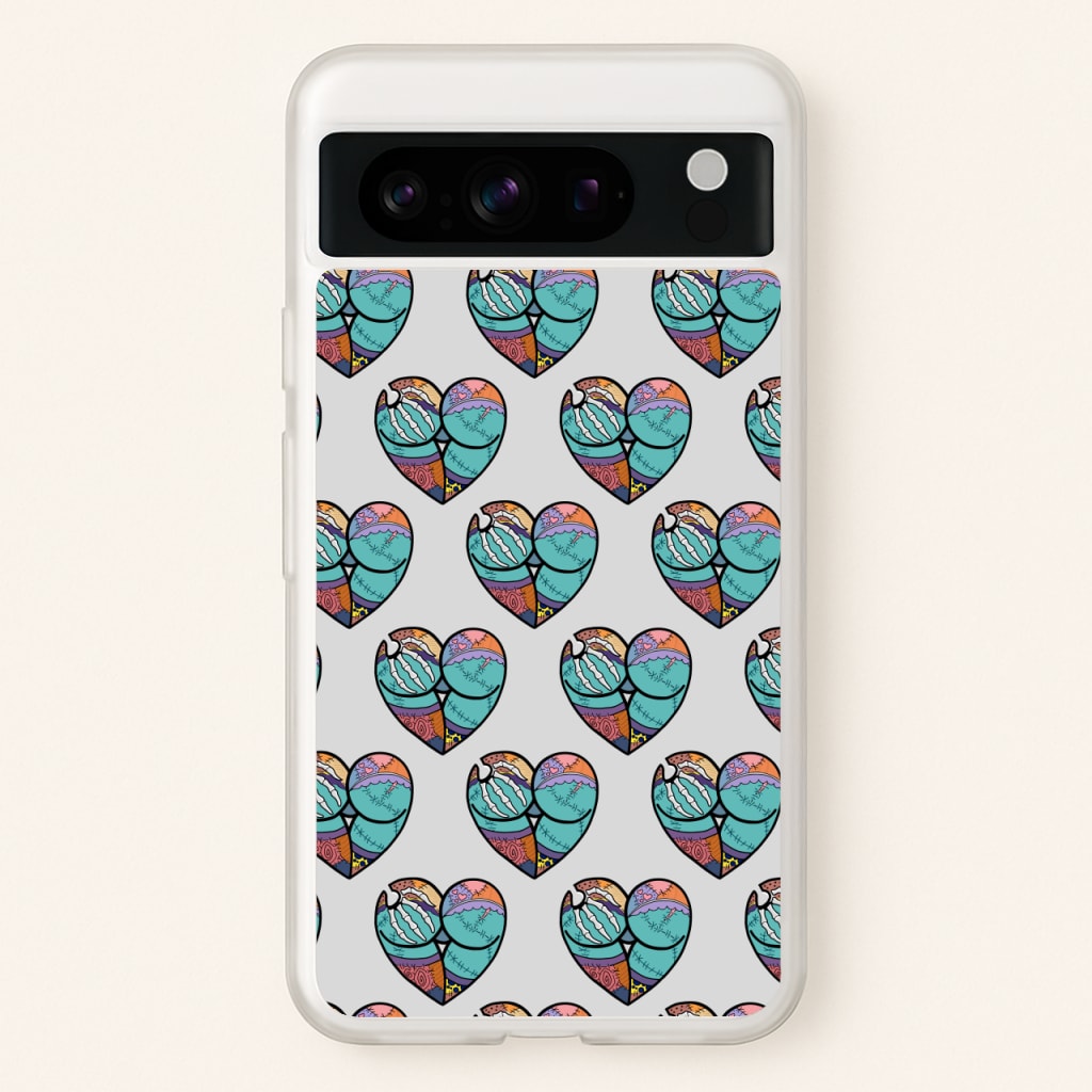 Sally And Jack Heart Pattern - TNBC - Christmas Phone Case for Google Pixel 8 Pro