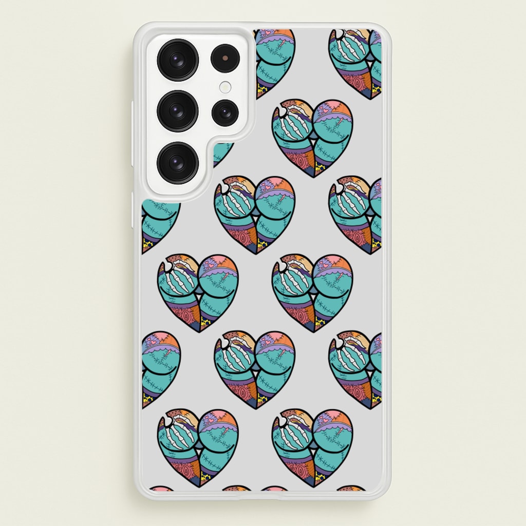 Sally And Jack Heart Pattern - TNBC - Christmas Phone Case for Galaxy S22 Ultra
