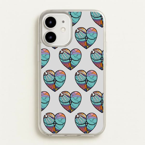 Sally And Jack Heart Pattern - TNBC - Christmas Phone Case for iPhone 12 Mini