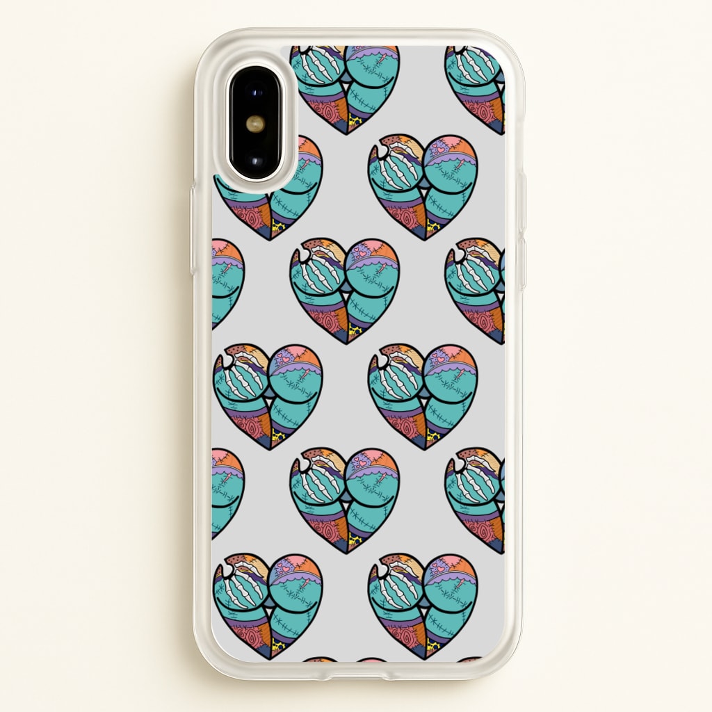 Sally And Jack Heart Pattern - TNBC - Christmas Phone Case for iPhone X / XS