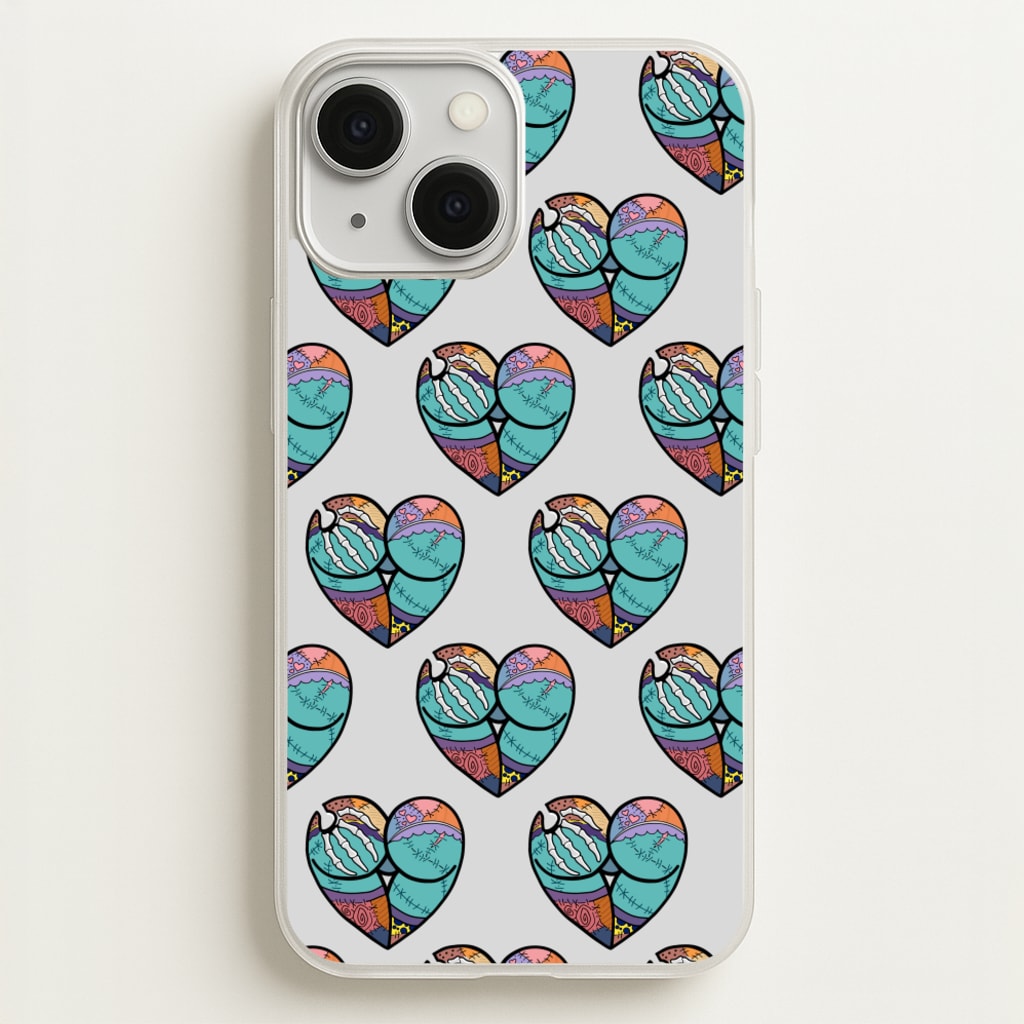 Sally And Jack Heart Pattern - TNBC - Christmas Phone Case for iPhone 13 Mini