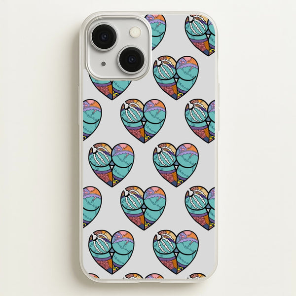 Sally And Jack Heart Pattern - TNBC - Christmas Phone Case for iPhone 13 Mini