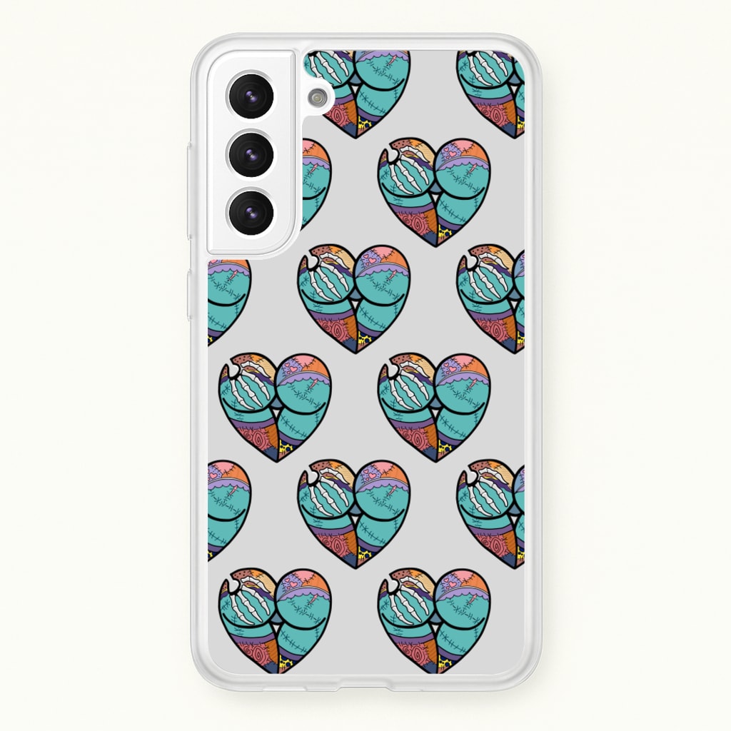 Sally And Jack Heart Pattern - TNBC - Christmas Phone Case for Galaxy S21FE