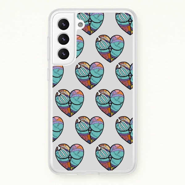Sally And Jack Heart Pattern - TNBC - Christmas Phone Case for Galaxy S21FE