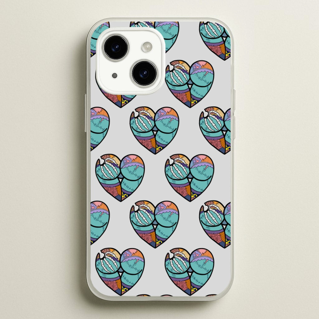 Sally And Jack Heart Pattern - TNBC - Christmas Phone Case for iPhone 14 Plus