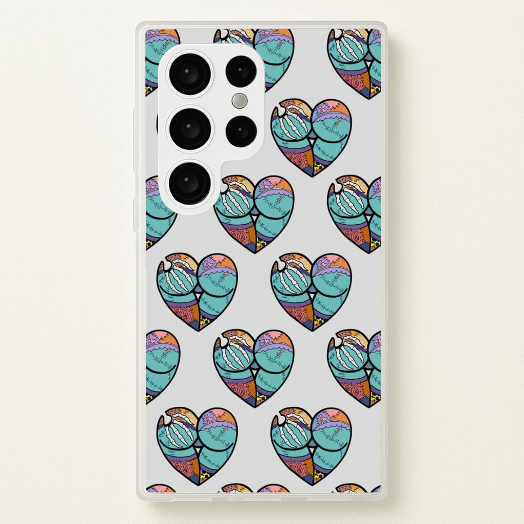 Sally And Jack Heart Pattern - TNBC - Christmas Phone Case for Galaxy S24 Ultra