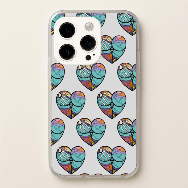 Sally And Jack Heart Pattern - TNBC - Christmas Phone Case for iPhone 14 Pro