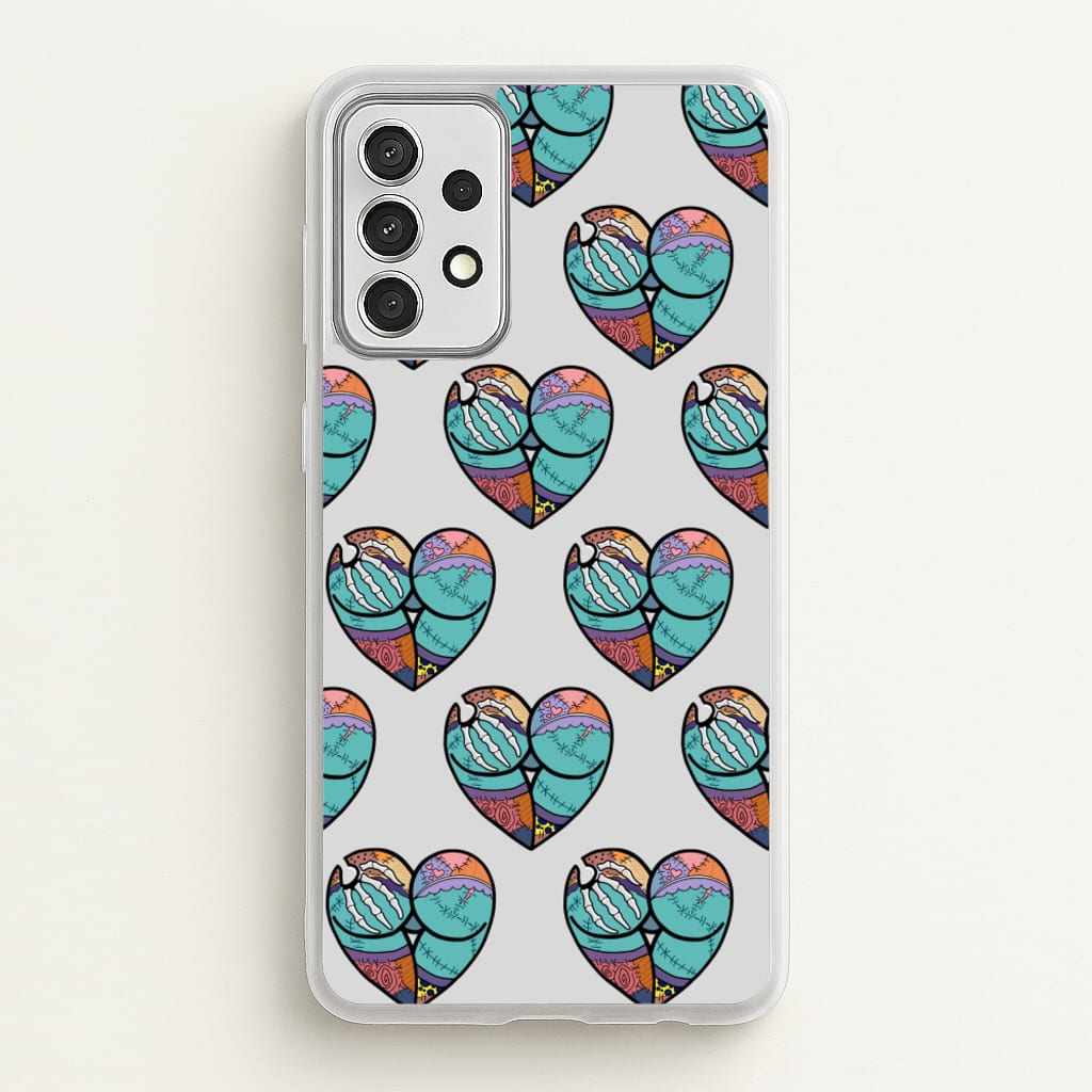 Sally And Jack Heart Pattern - TNBC - Christmas Phone Case for Galaxy A52 / A52s