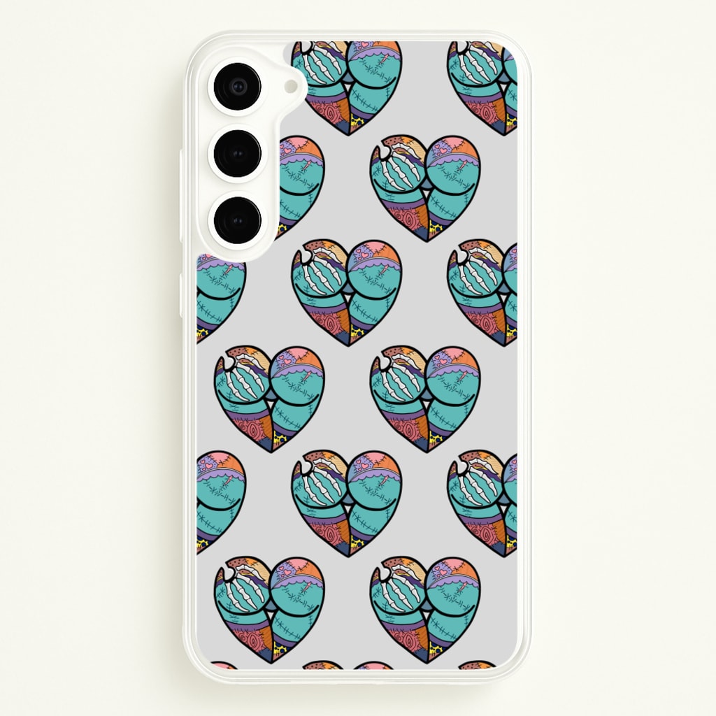 Sally And Jack Heart Pattern - TNBC - Christmas Phone Case for Galaxy S23