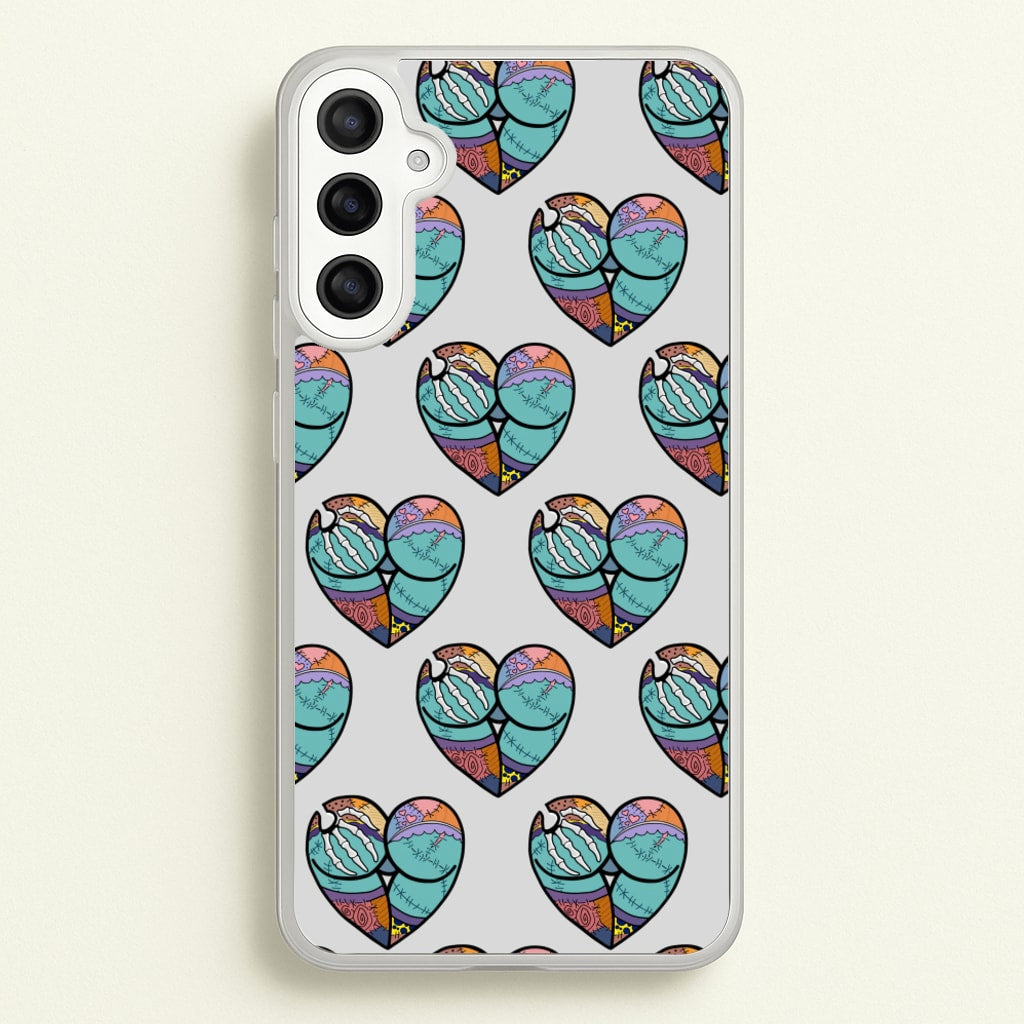 Sally And Jack Heart Pattern - TNBC - Christmas Phone Case for Galaxy A34