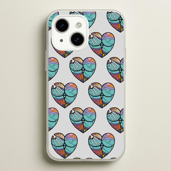 Sally And Jack Heart Pattern - TNBC - Christmas Phone Case for iPhone 15 Plus