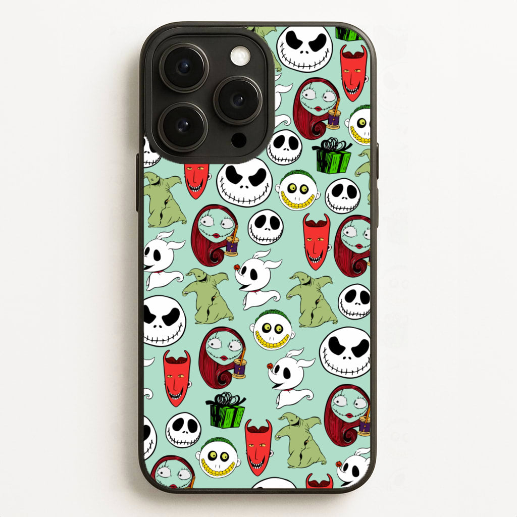 TNBC Characters Pattern - Christmas Phone Case for iPhone 16 Pro Max