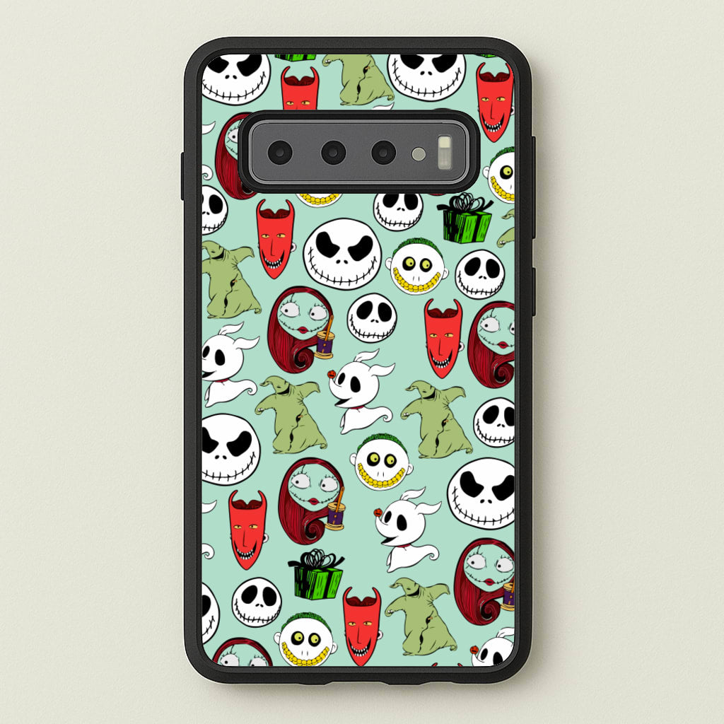 TNBC Characters Pattern - Christmas Phone Case for Galaxy S10