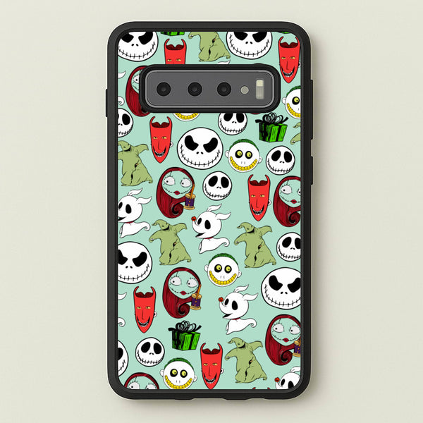 TNBC Characters Pattern - Christmas Phone Case for Galaxy S10