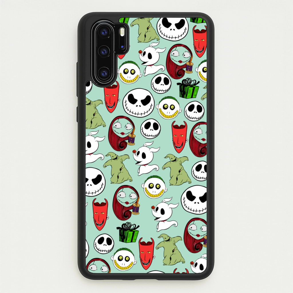TNBC Characters Pattern - Christmas Phone Case for Huawei P30 Pro