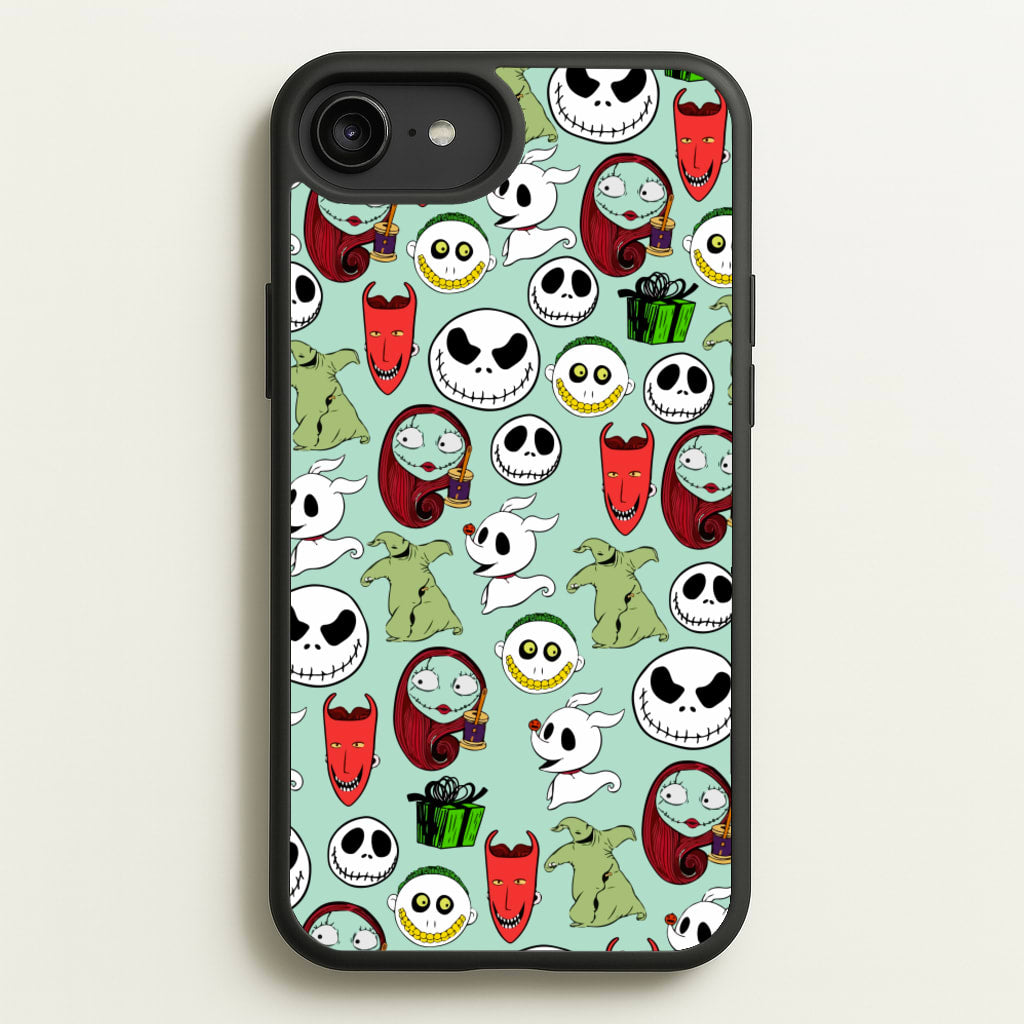 TNBC Characters Pattern - Christmas Phone Case for iPhone 6 Plus / 7 Plus / 8 Plus