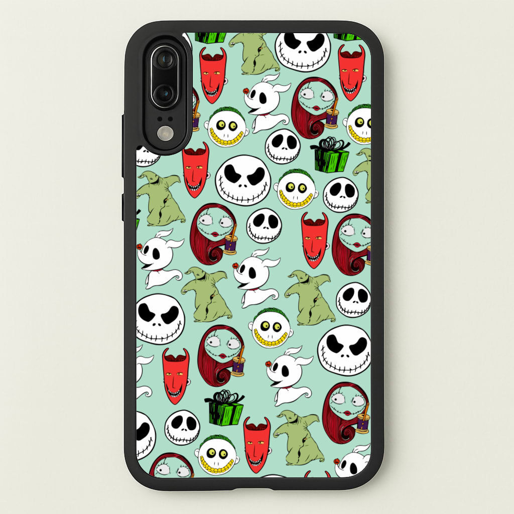 TNBC Characters Pattern - Christmas Phone Case for Huawei P20