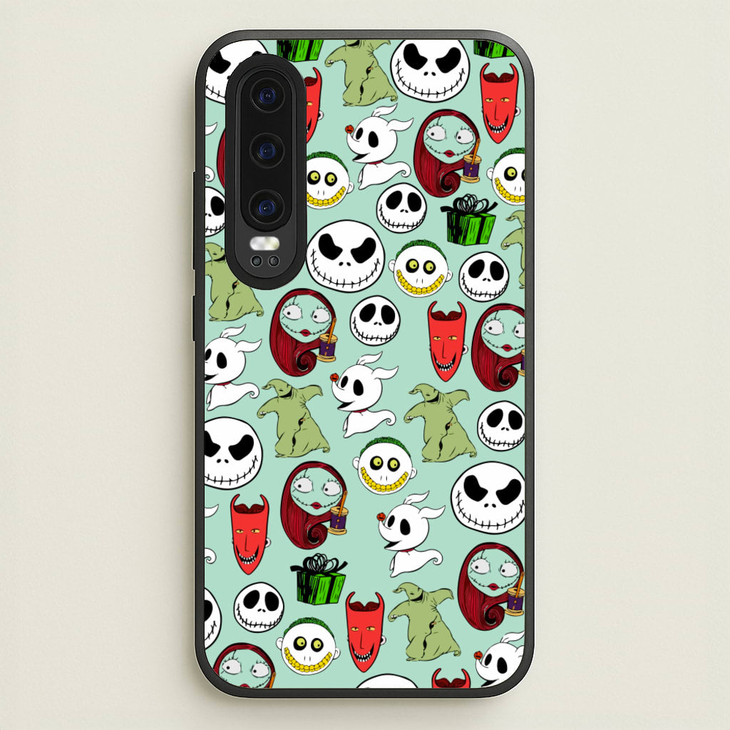 TNBC Characters Pattern - Christmas Phone Case for Huawei P30