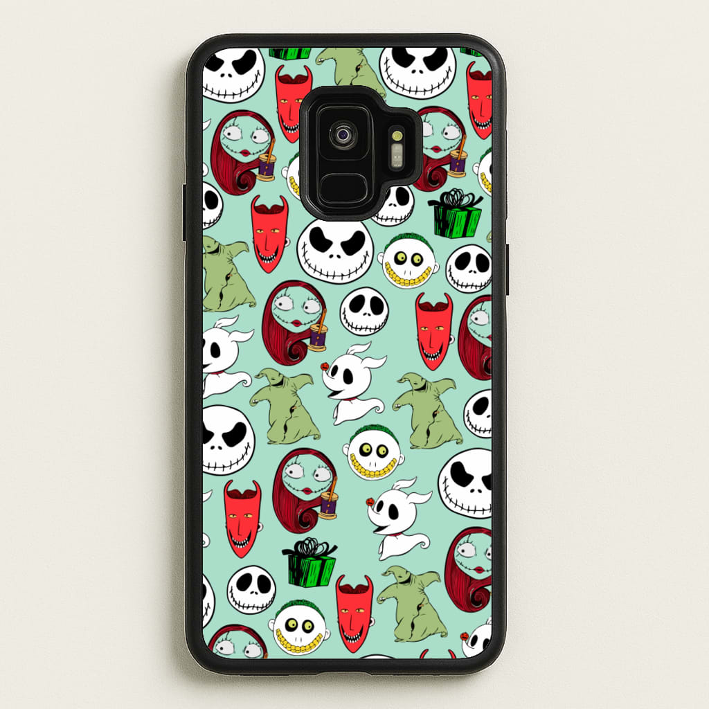 TNBC Characters Pattern - Christmas Phone Case for Galaxy S9
