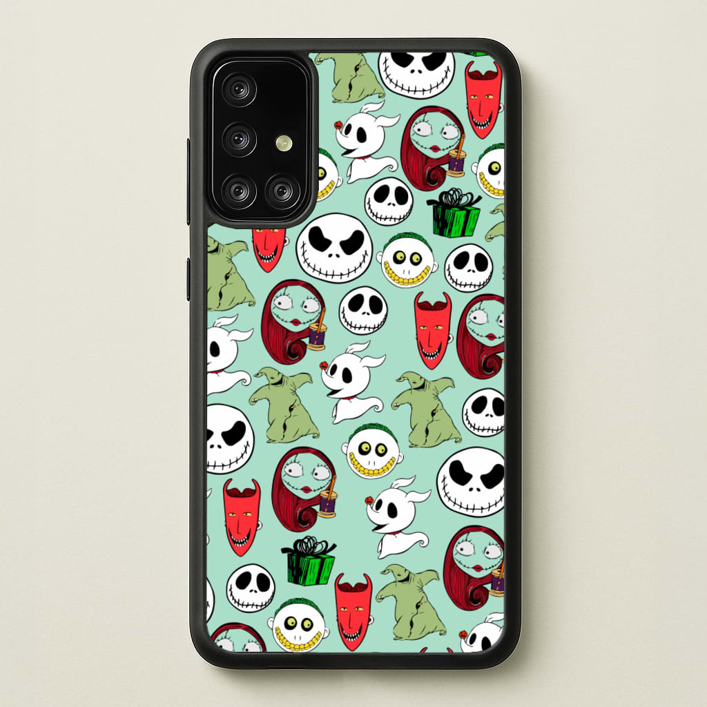 TNBC Characters Pattern - Christmas Phone Case for Galaxy A71