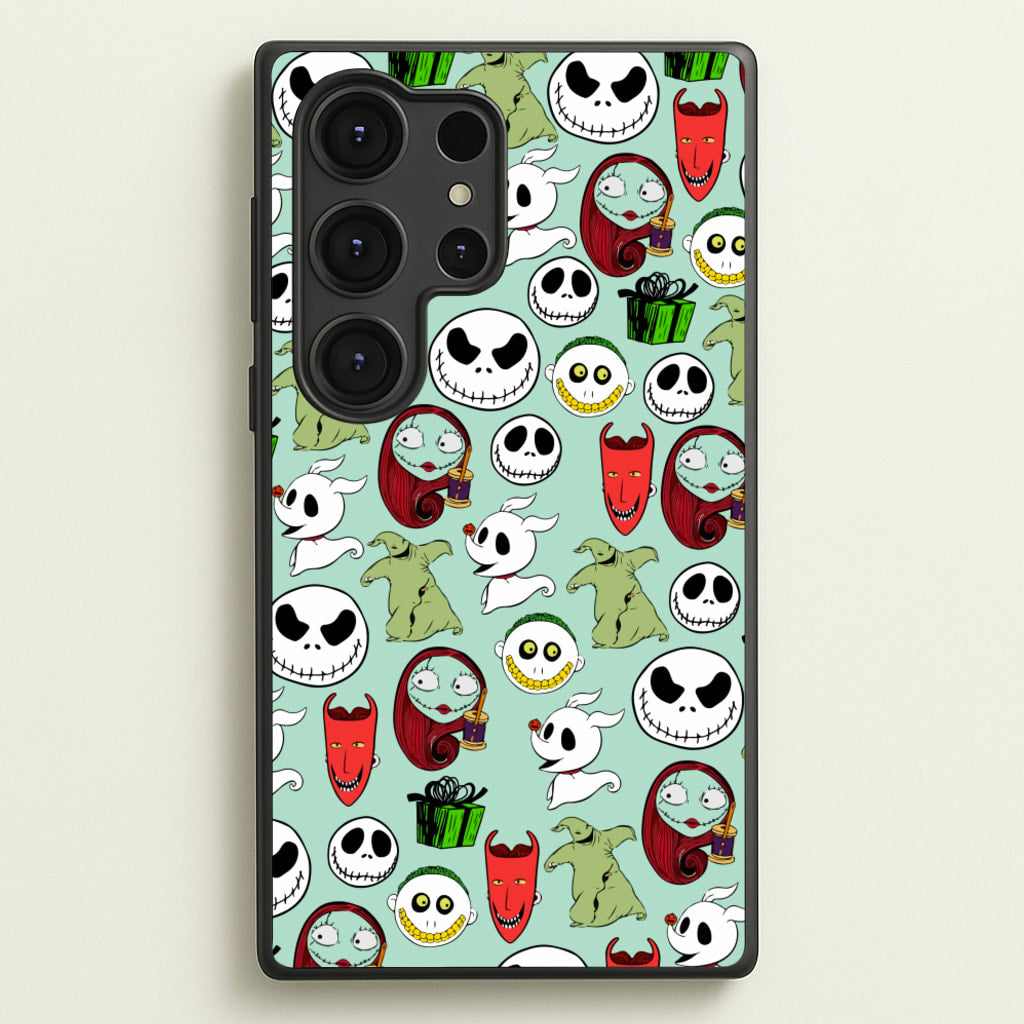 TNBC Characters Pattern - Christmas Phone Case for Galaxy S25 Ultra
