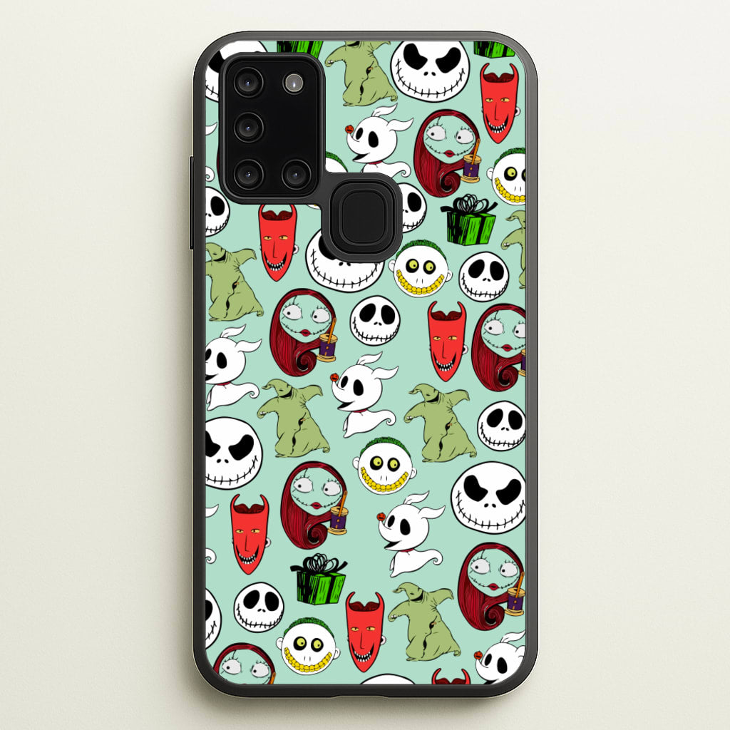 TNBC Characters Pattern - Christmas Phone Case for Galaxy A21s