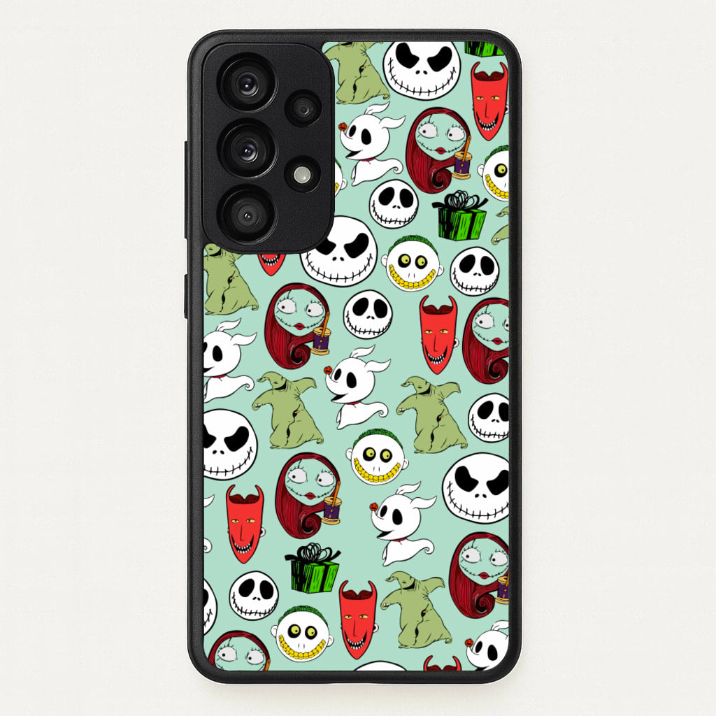 TNBC Characters Pattern - Christmas Phone Case for Galaxy A53