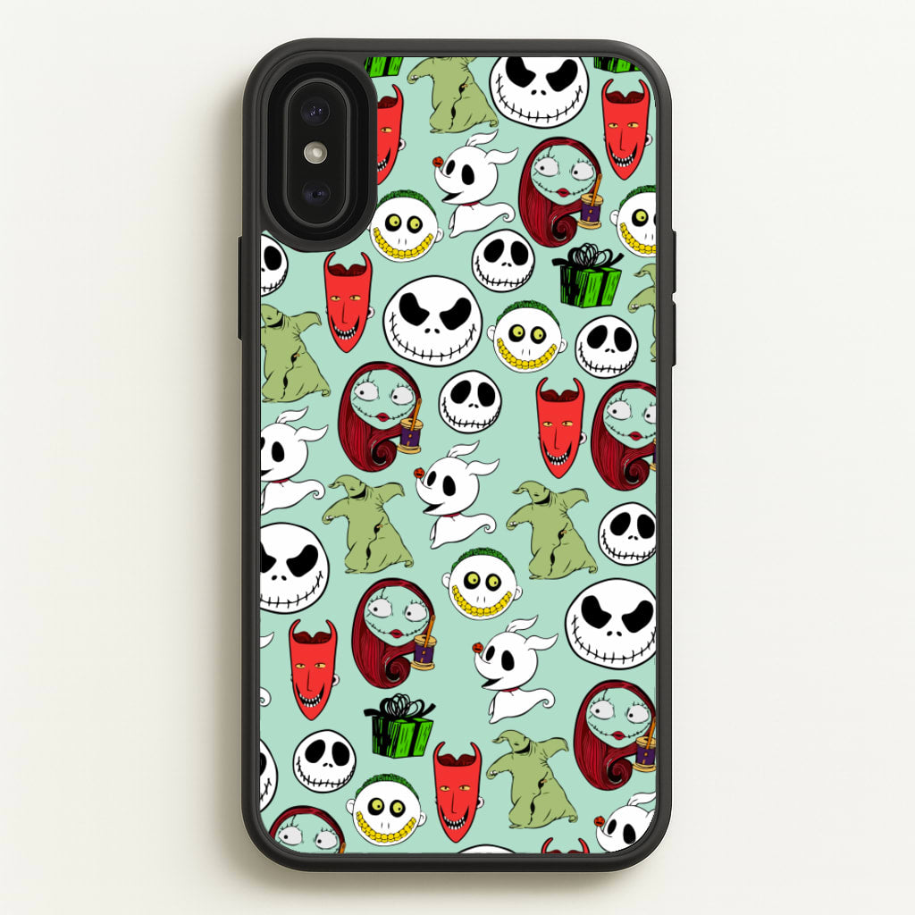 TNBC Characters Pattern - Christmas Phone Case for iPhone XS Max