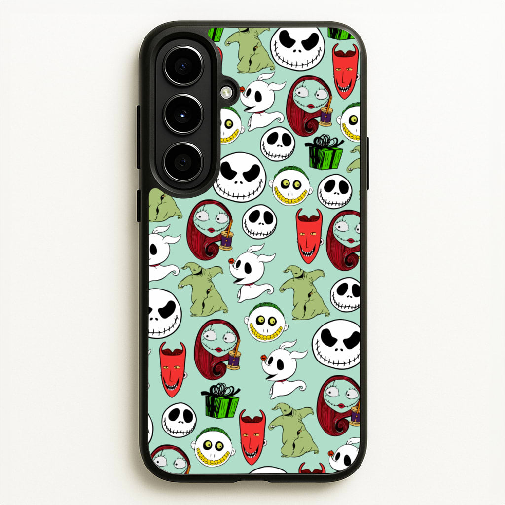 TNBC Characters Pattern - Christmas Phone Case for Galaxy A56