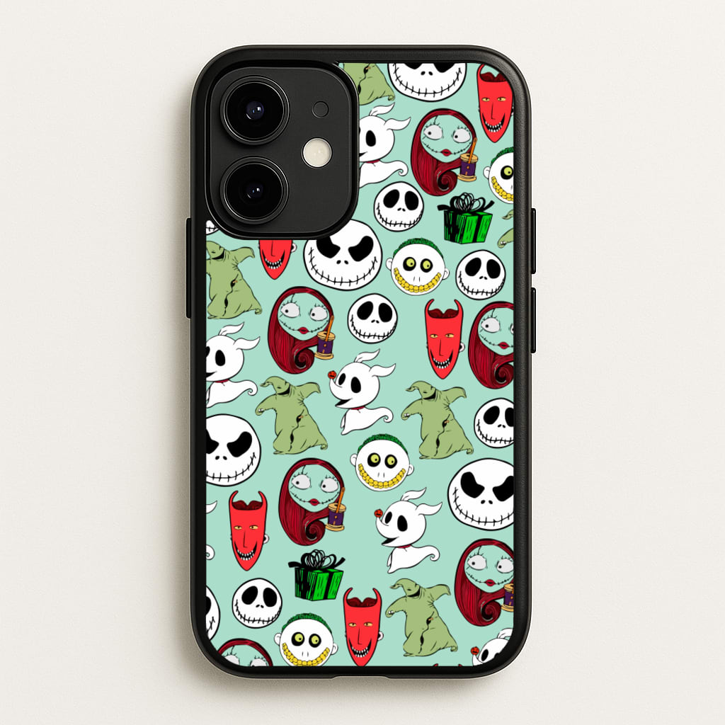 TNBC Characters Pattern - Christmas Phone Case for iPhone 12 Mini