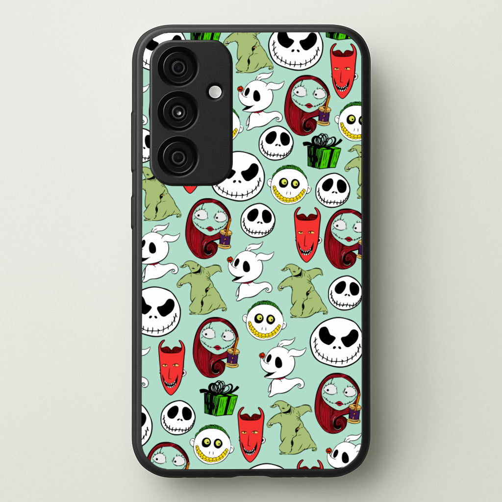 TNBC Characters Pattern - Christmas Phone Case for Galaxy A55
