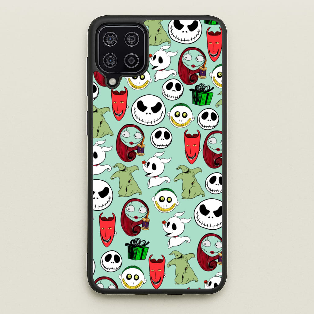 TNBC Characters Pattern - Christmas Phone Case for Galaxy A12