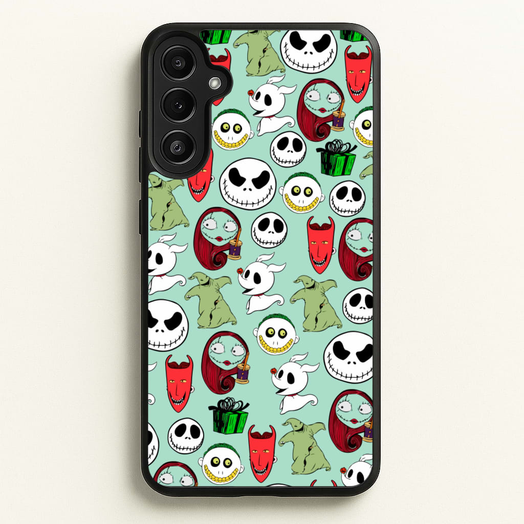 TNBC Characters Pattern - Christmas Phone Case for Galaxy A36