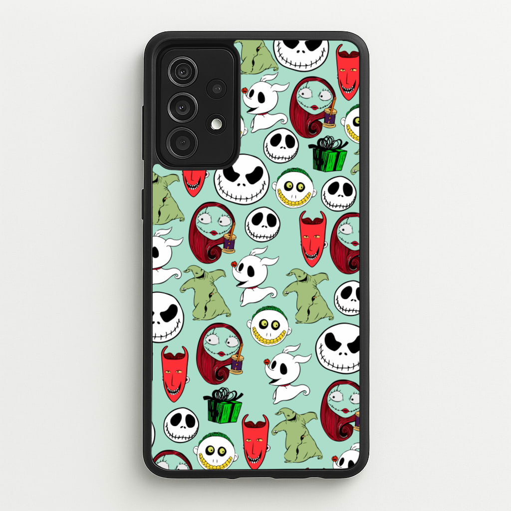 TNBC Characters Pattern - Christmas Phone Case for Galaxy A52 / A52s