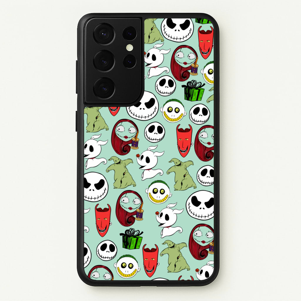 TNBC Characters Pattern - Christmas Phone Case for Galaxy S21 Ultra