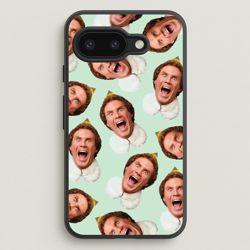 Green Elf Face - Christmas - Christmas Phone Case for Google Pixel 9a