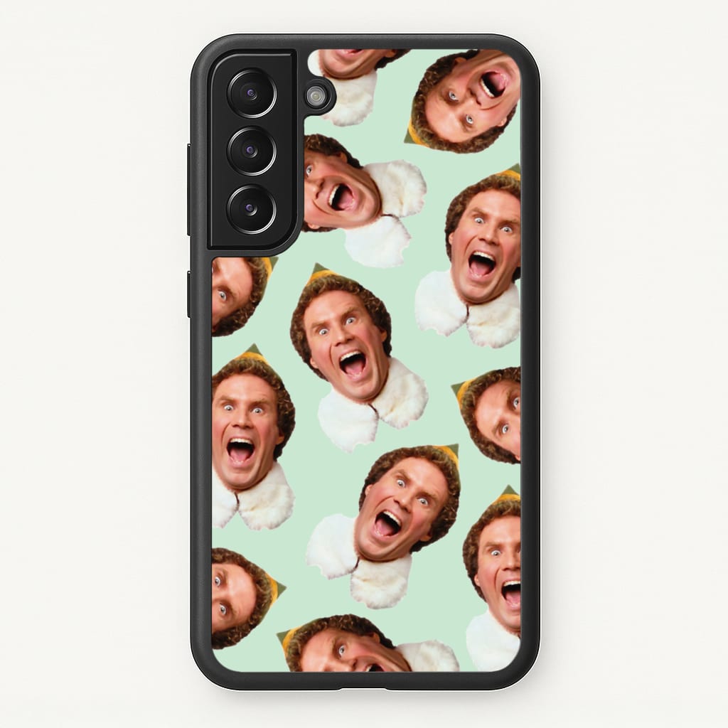 Green Elf Face - Christmas - Christmas Phone Case for Galaxy S22 Plus
